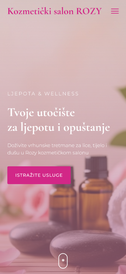 ROZY beauty salon mobile view
